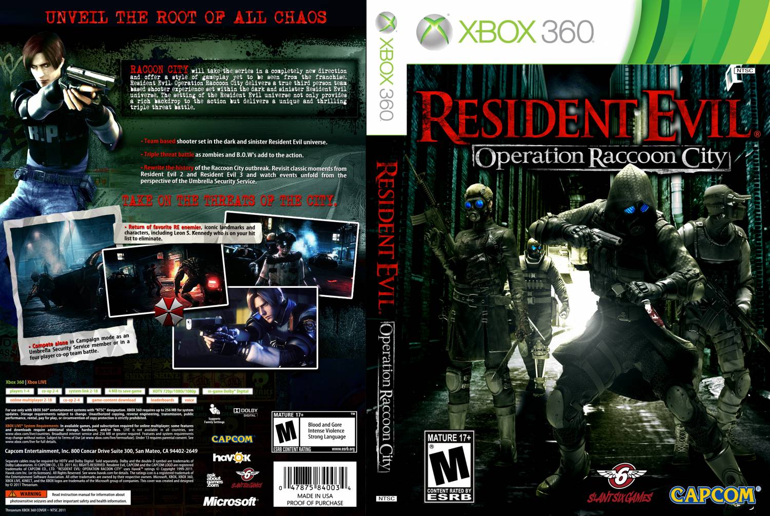 resident evil operation raccoon city xbox 360